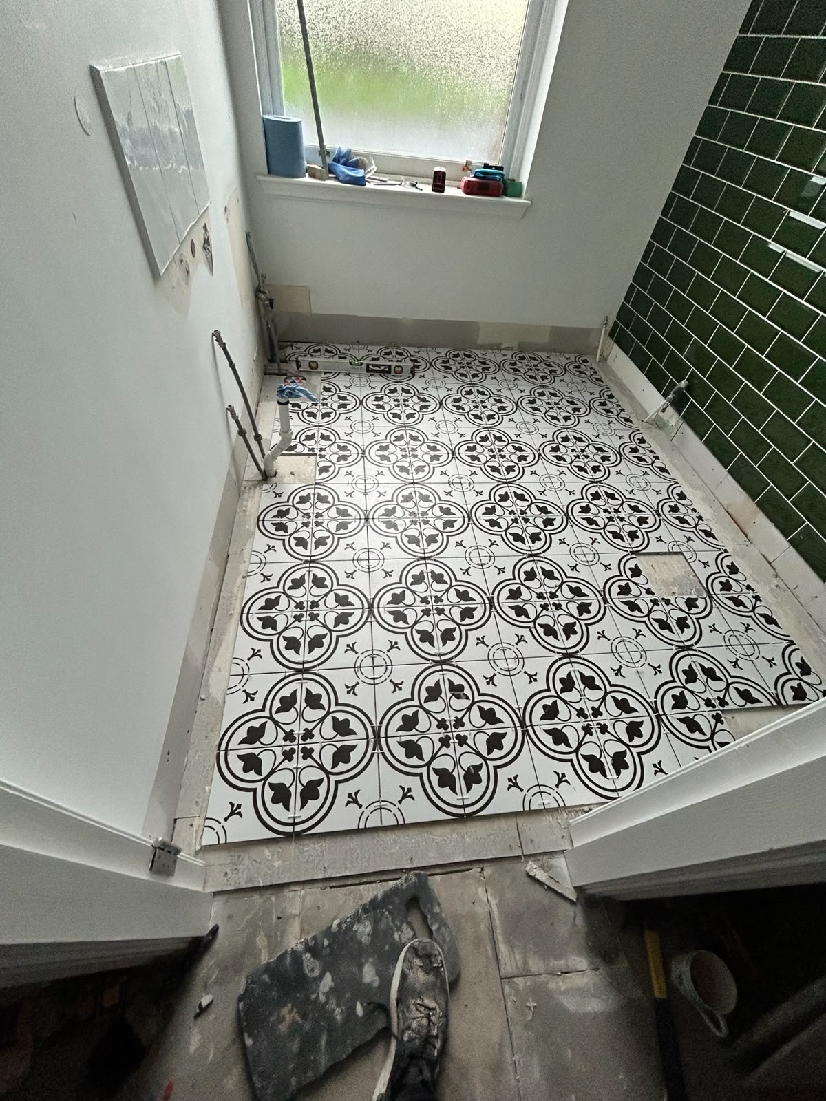 Tiling in progress